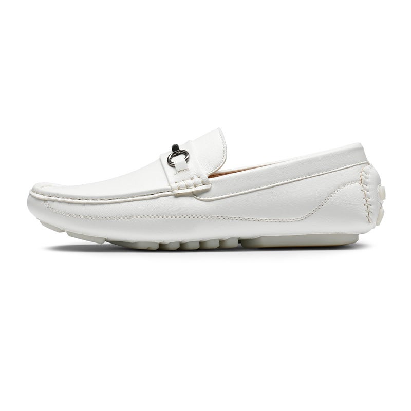 Bruno Marc Men's Driving Moccasins Penny Loafers Slip on Loafer Shoes,Size 10.5,White,BM-Pepe-3 - Image 2